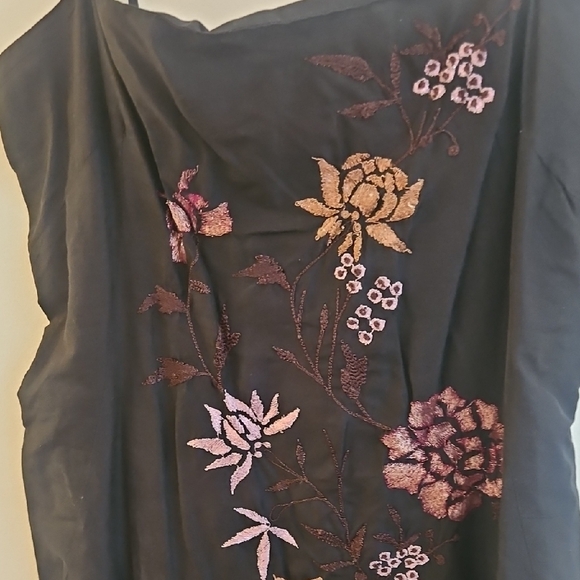 French Connection Embroiderd Black Mini Dress - Picture 2 of 7